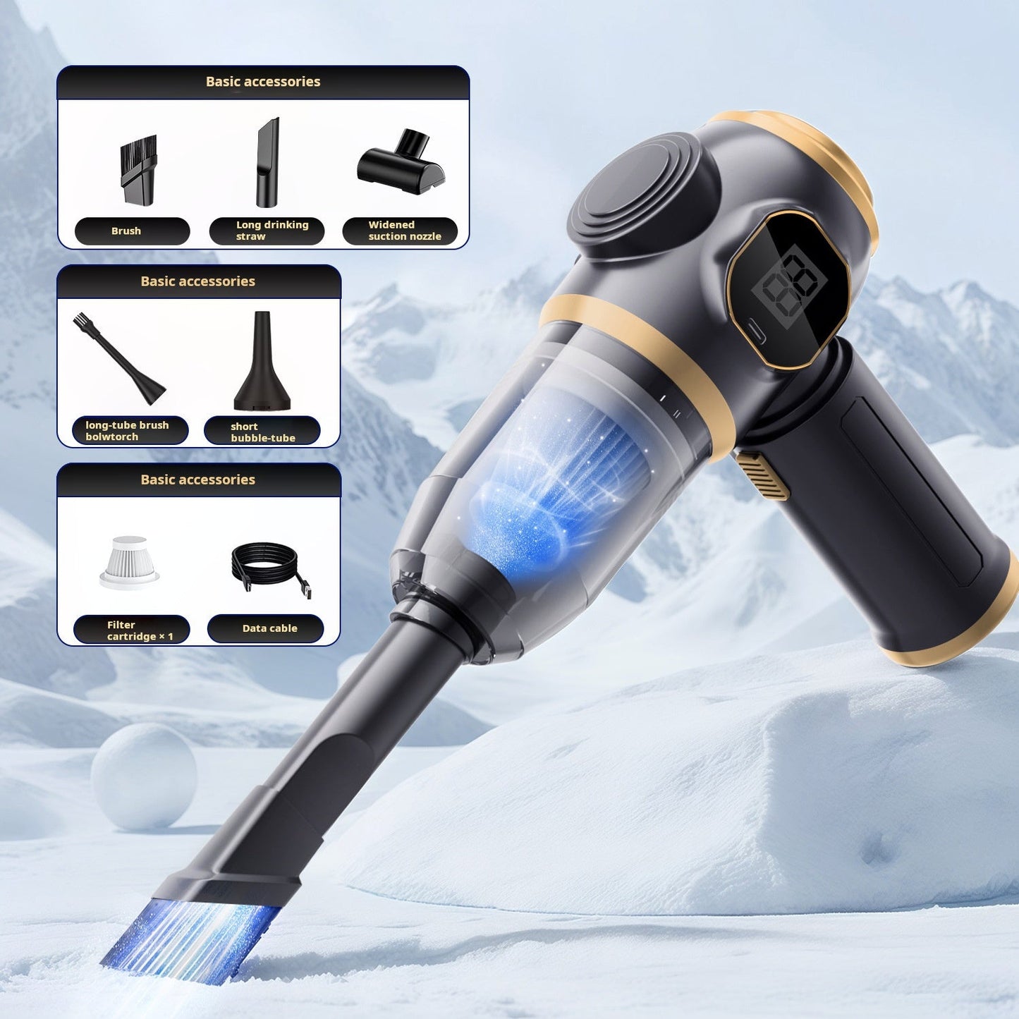 Multi-Function Wireless Handheld Car Vacuum Cleaner Set