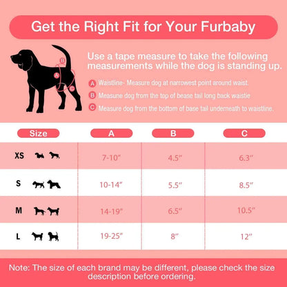 Washable Pet Diapers for Female Male Dogs, Reusable Doggy Diapers