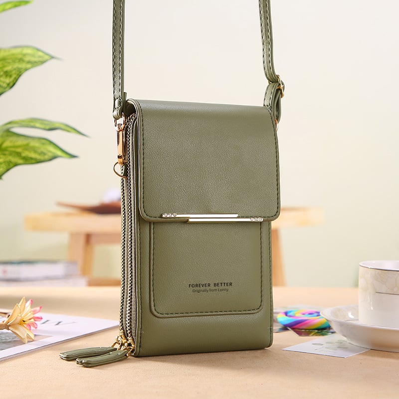 👜 📱 Simple and elegant women's touchscreen crossbody phone wallet