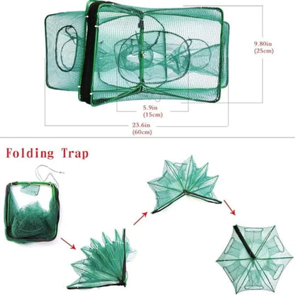🚨 50% OFF! 🚨 Automatic folding net for anglers – reinforced nylon fishing net, landing net with telescopic handle 🎣✨