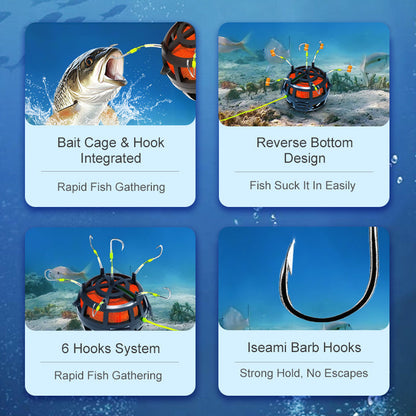 🔥2025 Hot Sale🔥Reverse Bottom Bait Cage Fishing Hook (50% OFF)