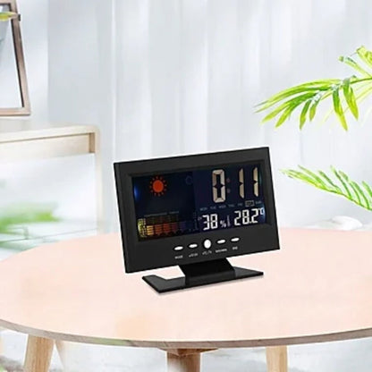 🔥Sale 44%🔥Digital LED Temperature Humidity Monitor Weather Forecast LED Table Alarm Clock