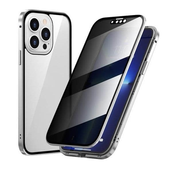 ⏳Time-Limited Special⏰Magnetic iPhone case with privacy glass and metal frame