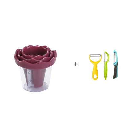 🥕✨ Manual Vegetable Spiralizer and Curler for Rose Flower Carving – Turn Carrots into Restaurant-Style Roses in 60 Seconds! 🌹🍽️
