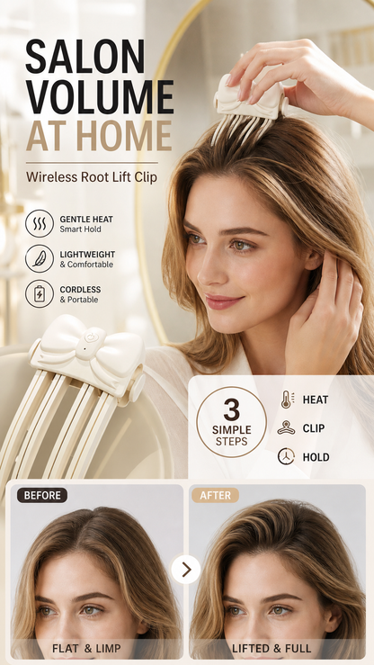 Rechargeable Wireless Hair Root Volumizing Clip