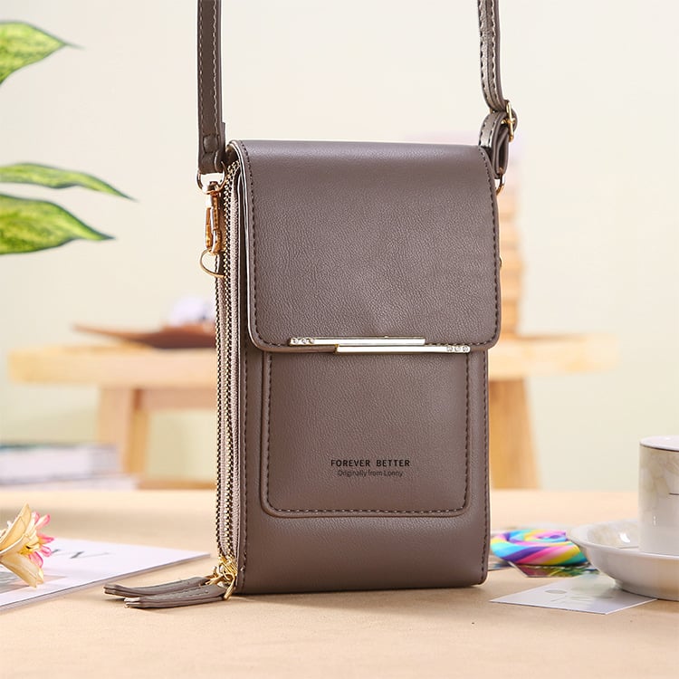 👜 📱 Simple and elegant women's touchscreen crossbody phone wallet