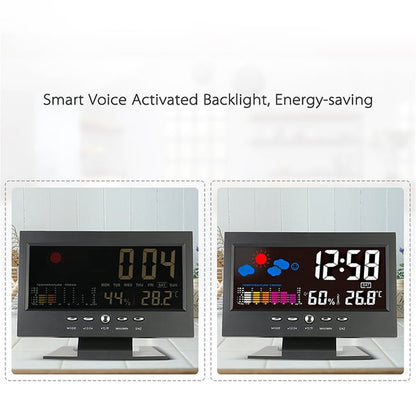 🔥Sale 44%🔥Digital LED Temperature Humidity Monitor Weather Forecast LED Table Alarm Clock