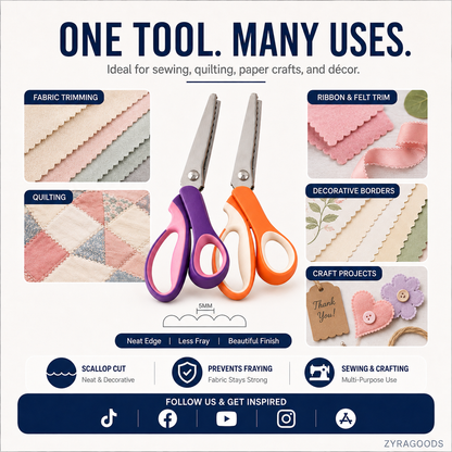 ✂️Multipurpose Pinking Shears Serrated Scissors