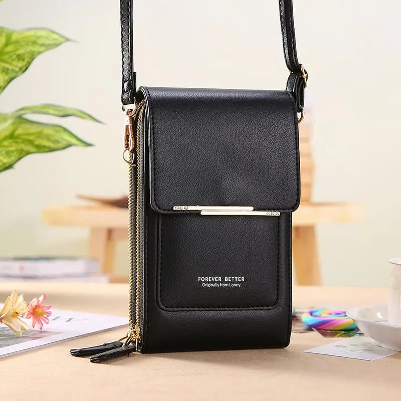 👜 📱 Simple and elegant women's touchscreen crossbody phone wallet