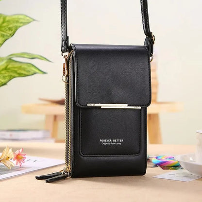 👜 📱 Simple and elegant women's touchscreen crossbody phone wallet
