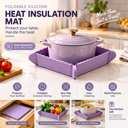 Magnetic Silicone Trivet — Foldable Pot Mat & Mini Tray