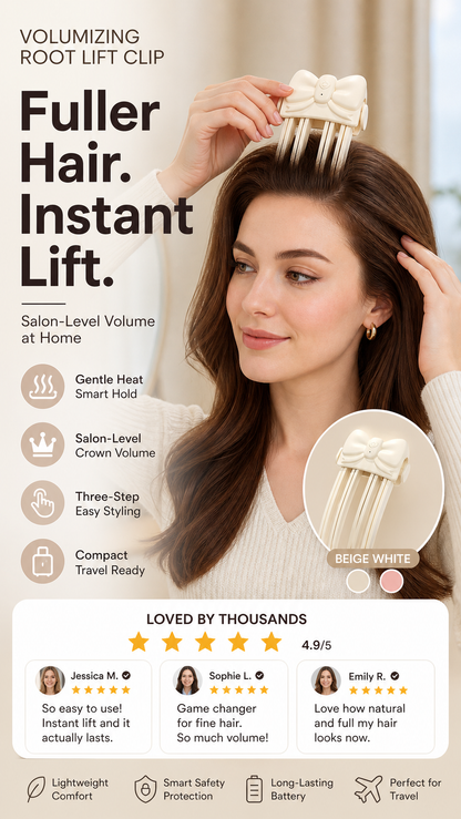 Rechargeable Wireless Hair Root Volumizing Clip