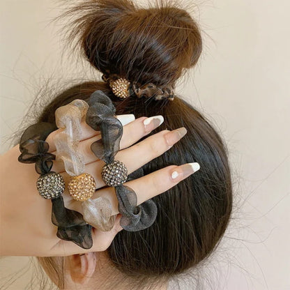💕Elegant Rhinestone Mesh Hair Ties ✨