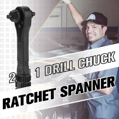 🔥2025 Hot Sale🔥 2 in 1 Drill Chuck Ratchet Spanner