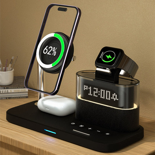 🔥2025 HOT SALE - 45% OFF🔥3-in-1 Wireless Charging Station with Alarm Clock