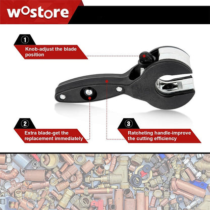 🔥2025 Hot Sale🔥 3-Piece Ratcheting Tubing Cutter Set