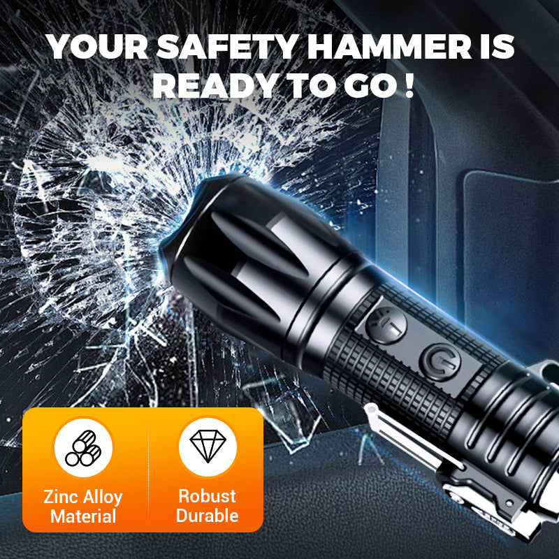🔥Hot Sale 50% OFF🔦Multifunctional rechargeable strong light flashlight with electric fire⚡