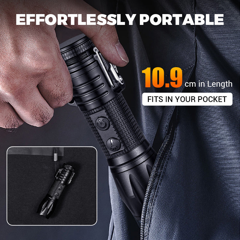 🔥Hot Sale 50% OFF🔦Multifunctional rechargeable strong light flashlight with electric fire⚡