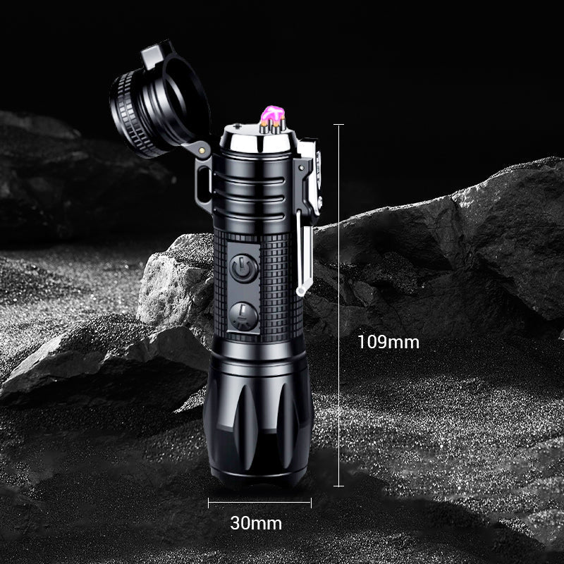 🔥Hot Sale 50% OFF🔦Multifunctional rechargeable strong light flashlight with electric fire⚡