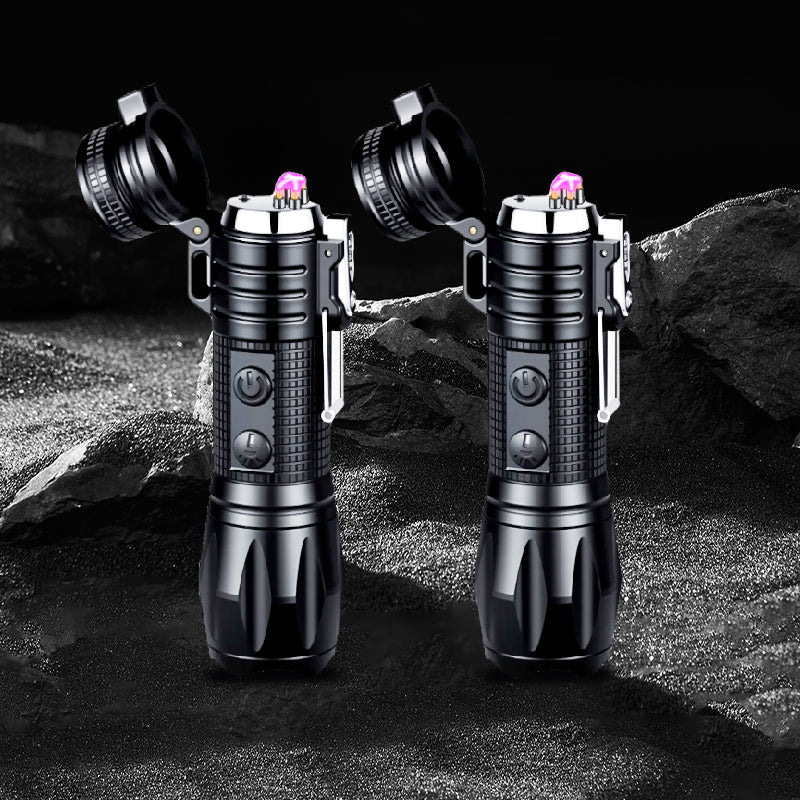 🔥Hot Sale 50% OFF🔦Multifunctional rechargeable strong light flashlight with electric fire⚡