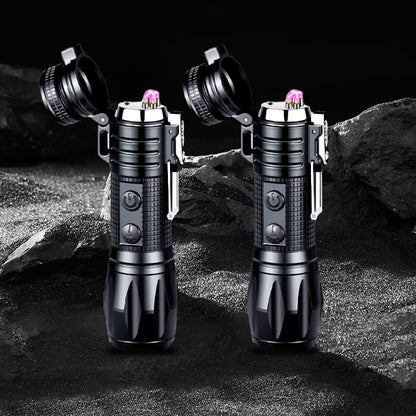 🔥Hot Sale 50% OFF🔦Multifunctional rechargeable strong light flashlight with electric fire⚡