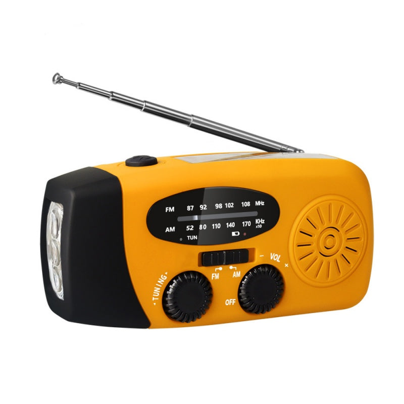 Multifunctional Portable Solar Emergency Radio – Power Bank, Hand Crank & Weather Alert for Outdoor & Crisis Preparedness
