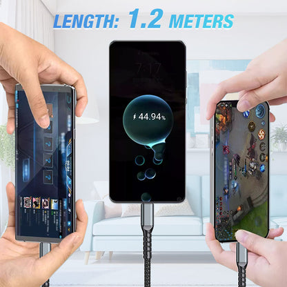 🔥2025 Hot Sale🔥Transparent Luminous 3-in-1 Super Fast Charging Cable