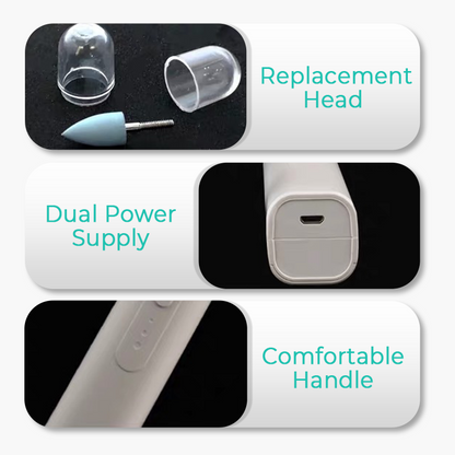 3-Speed Electric Tooth Polisher with 4 Replacement Head