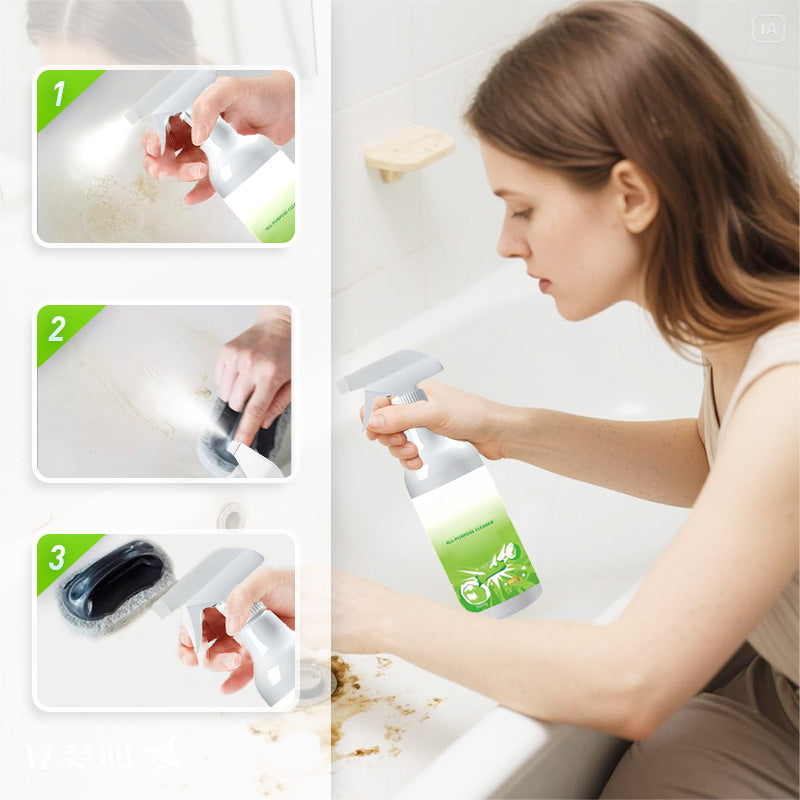 🧼 BUY 3 GET 1 FREE! ✨ All-Purpose No-Rinse Spray - Cleans & Disinfects All Surfaces in Seconds 🚿📦