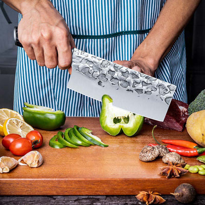 Vintage Forged Meat Cleaver Knife