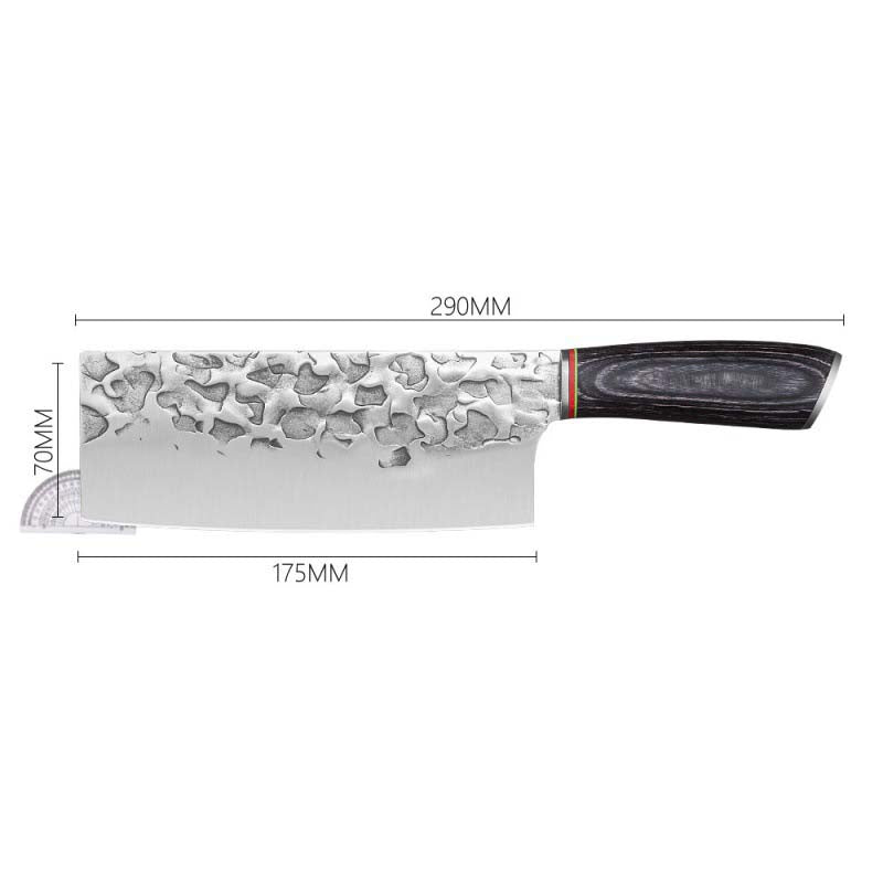 Vintage Forged Meat Cleaver Knife