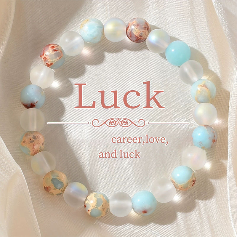📿Natural Stone Bead Bracelet – Elegant