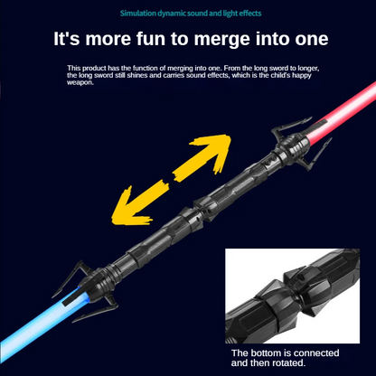 2023 New Cyberpunk Laser Sword，Sound effects, scalable, seven colors，cosplay props
