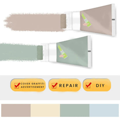 Graffiti cover wall renovation color change small rolling brush wall latex paint