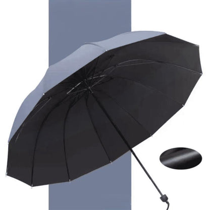 12-Rib Large Foldable Windproof Umbrella