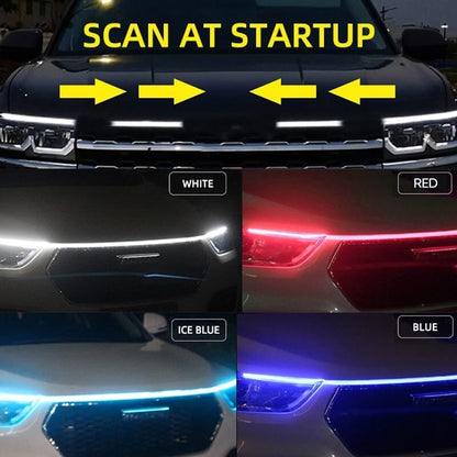 🔥【Dynamic Scan HoodBeam Kit】- 33% OFF! Light up your hood with hypnotic smooth scanning effects! ✨🚗