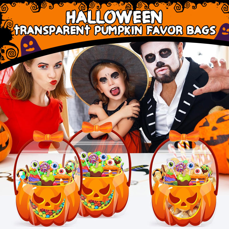 🎃Halloween Plastic Goodie Bags, Trick or Treat Candy Bags, Cauldron, Skeleton, Black Cat, Skull, Pumpkin Pattern Treat Bags, Halloween Party Favor Snack Storage Bags for Classroom, Birthday, Students, Teachers, Neighbors