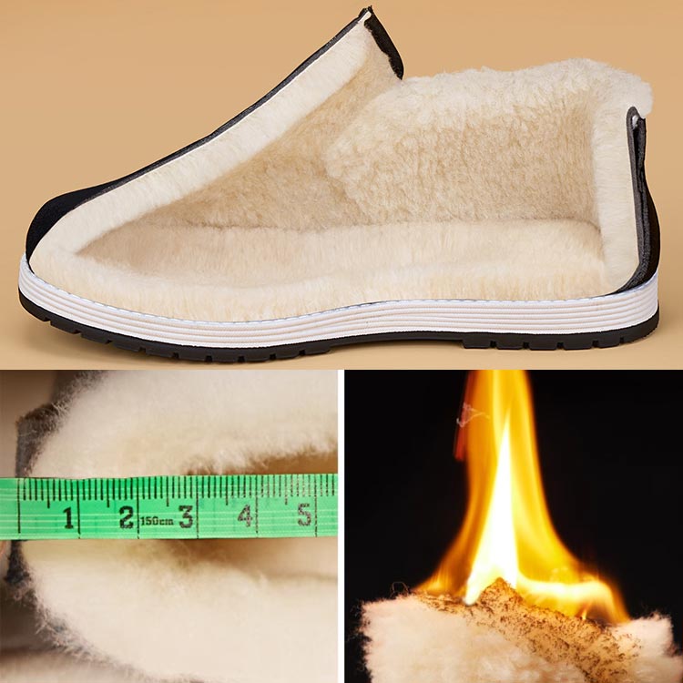 Men's Super Warm Faux Fur Lined Anti-slip Cotton Shoes