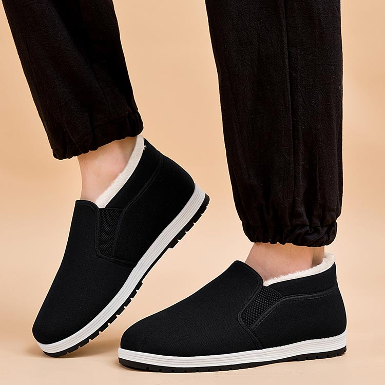 Men's Super Warm Faux Fur Lined Anti-slip Cotton Shoes
