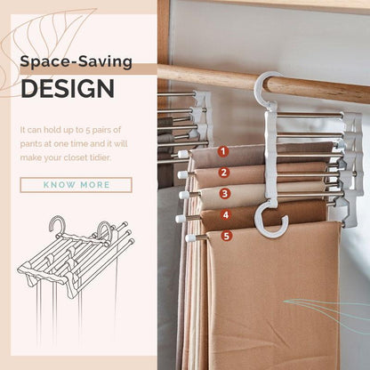 🔥Buy More Save More🔥Household Multifunctional Telescopic Folding Multi-layer Pants Storage Rack