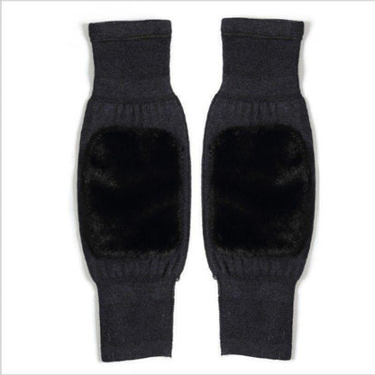 Universal Cold Protection Thickened Faux Furred Knee Pads