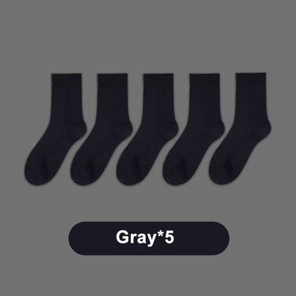 Men's Anti-Odor Graphene Crew Socks - 5 Pairs/Set