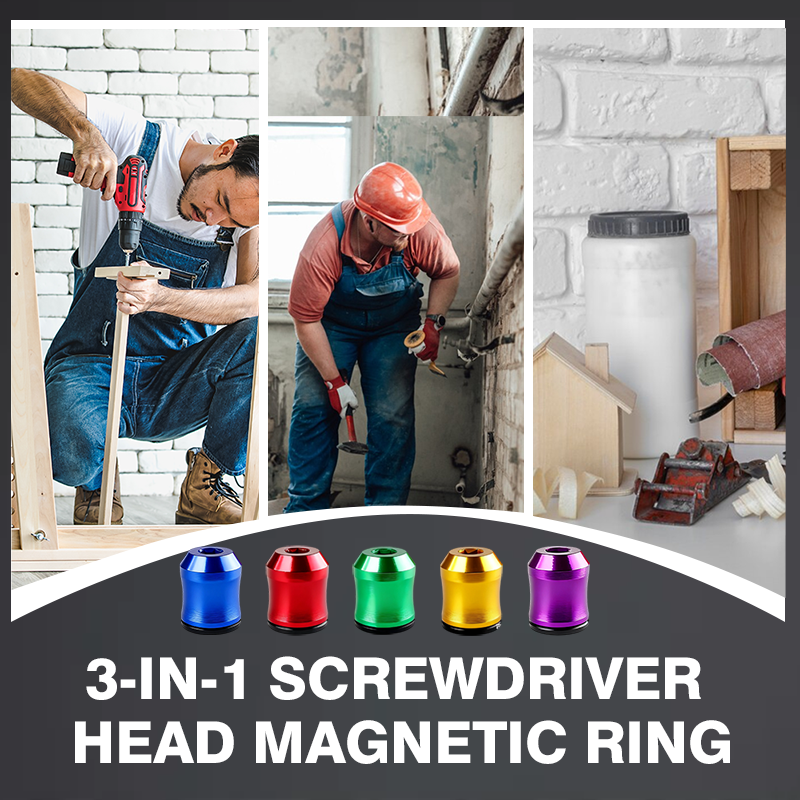 ⚡3-in-1 Magnetic Screwdriver Ring – Quick Bit Swap, Secure Hold & Portable