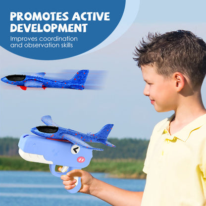 Dinosaur Airplane Launcher Toy for Kids