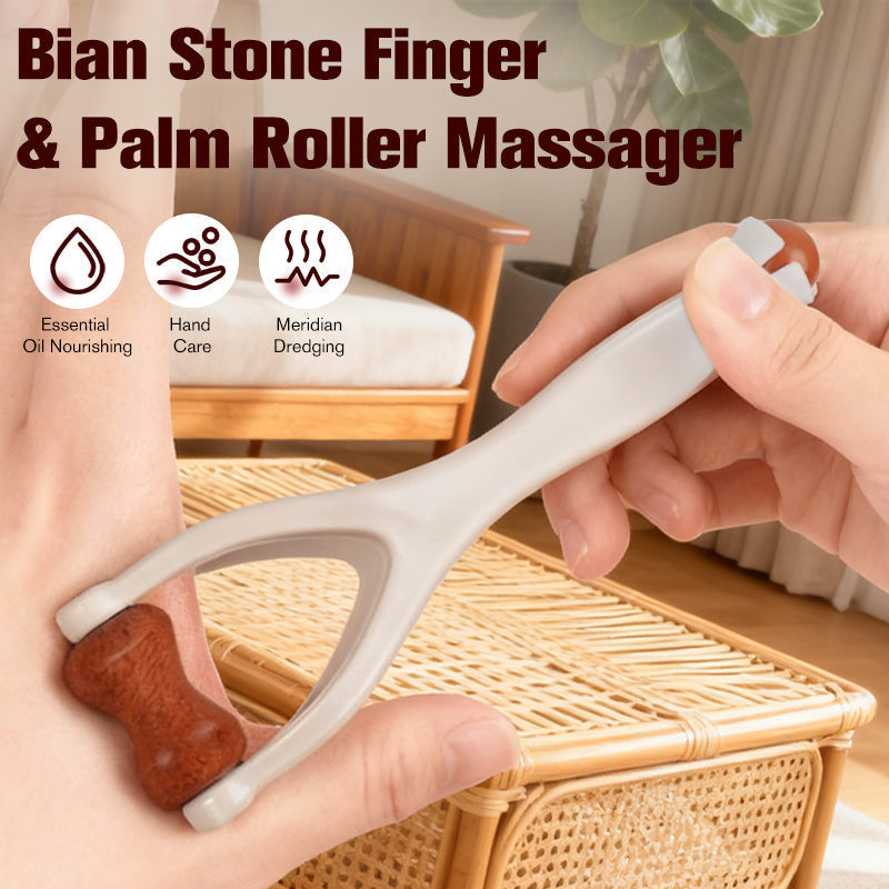 🧠50K+ SOLD!🔥Bian Stone Finger & Palm Roller Massager