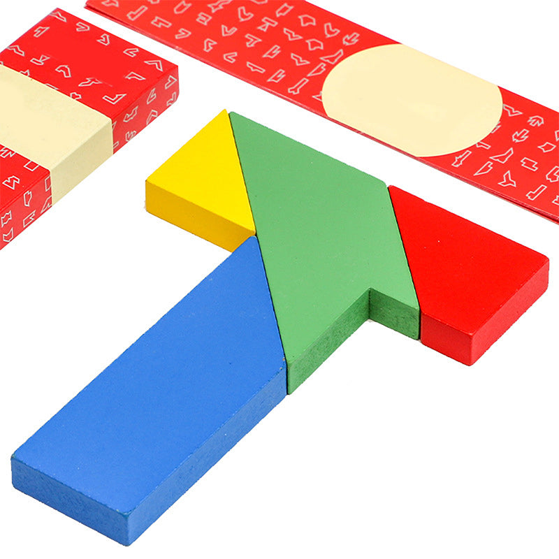 Wooden T-Shaped Educational Puzzle Toy
