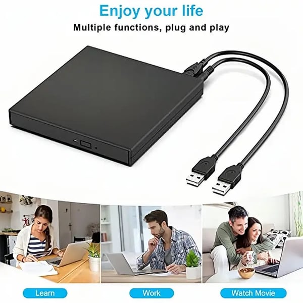 💿No Disc Drive on Your Laptop? Now You Do! External CD/DVD Burner 50% OFF📀