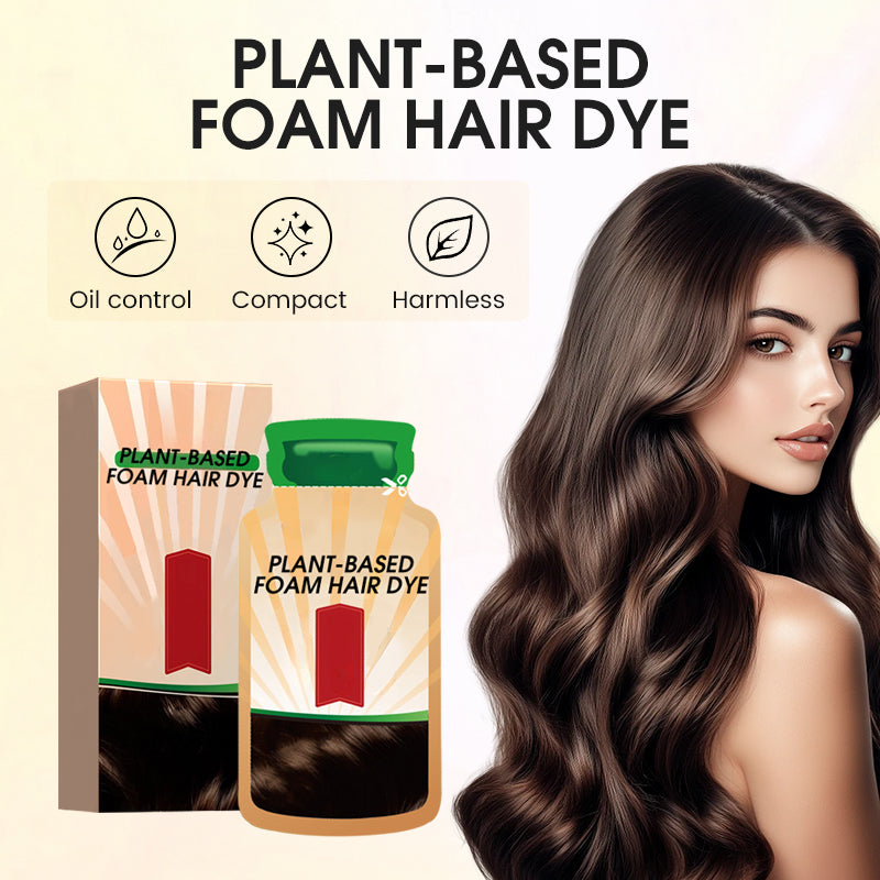 Plant-Based Foam Hair Dye for Gray Coverage