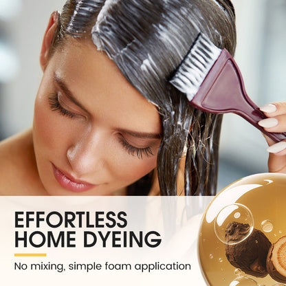 Plant-Based Foam Hair Dye for Gray Coverage