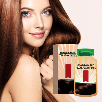 Plant-Based Foam Hair Dye for Gray Coverage
